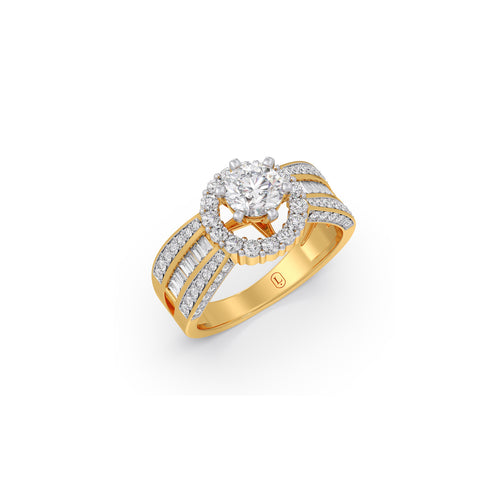 Empress Halo Solitaire Engagement Ring