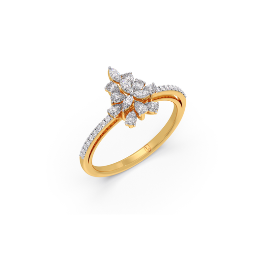 Sovereign Cluster Diamond Ring - Yellow