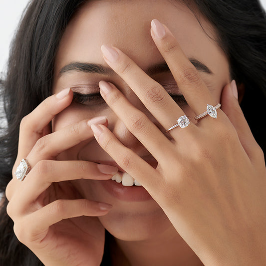 Round Petite Solitaire Engagement Ring - MQ