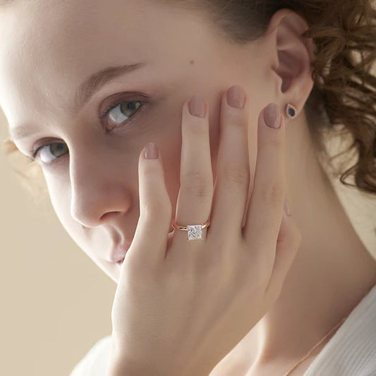 Princess Cut Solitaire Engagement Ring - MQ