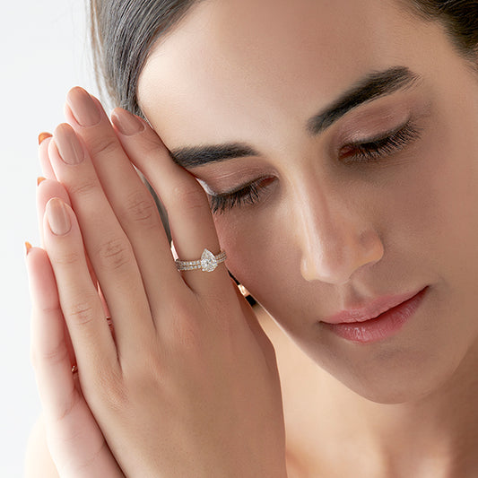 Stackable Pear- Cut Engagement Ring - MQ