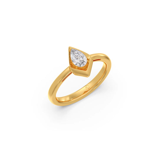 0.40 ct Aegis Pear Solitaire Ring - Yellow