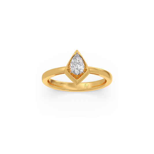 0.40 ct Aegis Pear Solitaire Ring - Yellow
