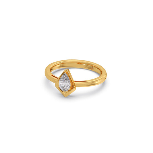 0.40 ct Aegis Pear Solitaire Ring - Yellow