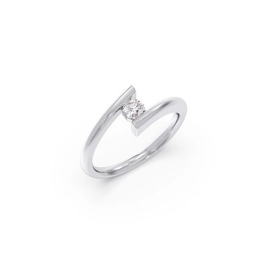 Zenith Tension Diamond Platinum Ring - Plt