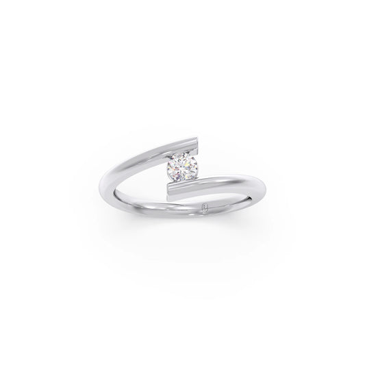 Zenith Tension Diamond Platinum Ring - Plt