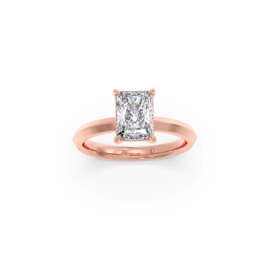 1.50 ct Classic Radiant Solitaire Ring - Rose