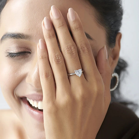 1.50 ct Classic Heart Shape Solitaire Ring - MQ