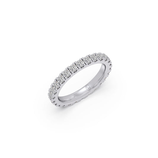 Micro Prong Set Eternity Diamond Band 1.50ct - White