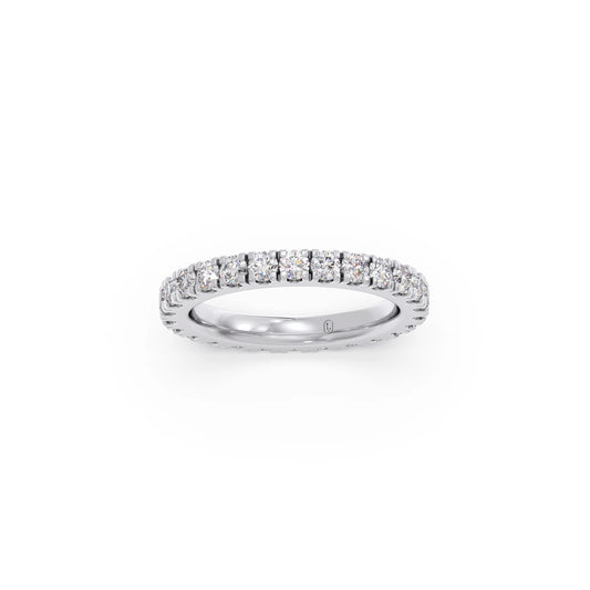 Micro Prong Set Eternity Diamond Band 1.50ct - White