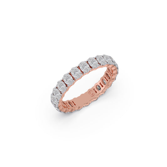 1.54 Ct Oval Cut Diamond Eternity Band - Rose