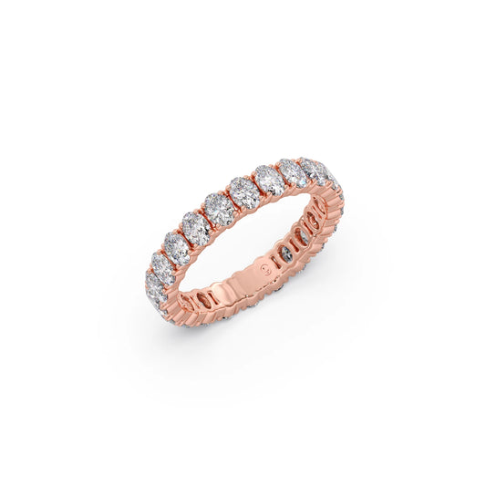 1.54 Ct Oval Cut Diamond Eternity Band - Rose