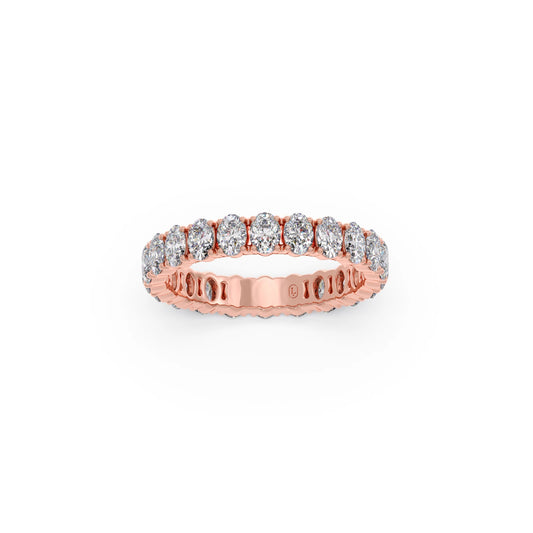 1.54 Ct Oval Cut Diamond Eternity Band - Rose