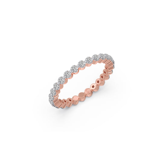 Round Cut Diamond Eternity Band 0.78ct - Rose