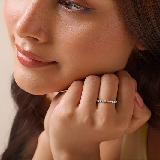 Round Cut Diamond Eternity Band 0.78ct - MQ