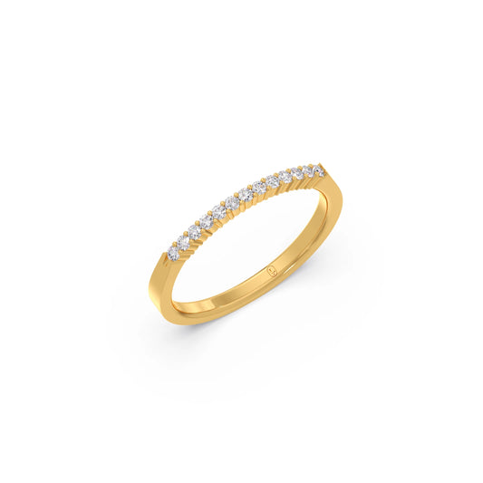 Round Diamond 0.13ct Eternity Band - Yellow