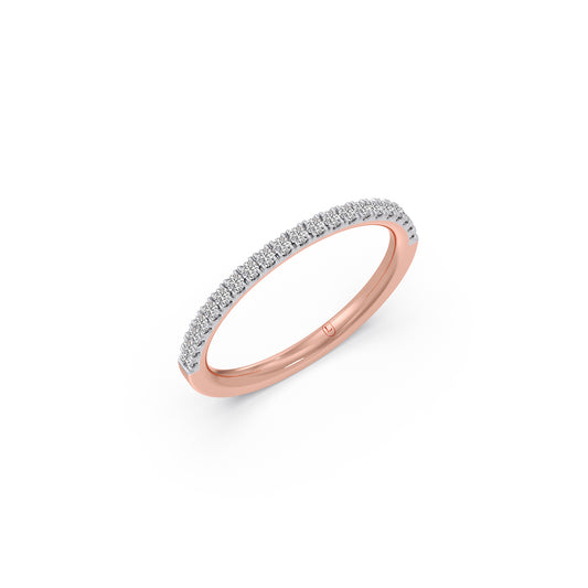 0.21ct Half Eternity Diamond Band - Rose