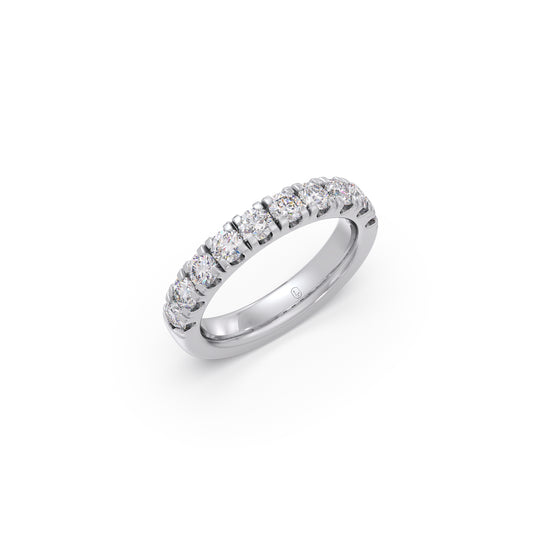 1.00ct Half Eternity Prong Diamond Band - White