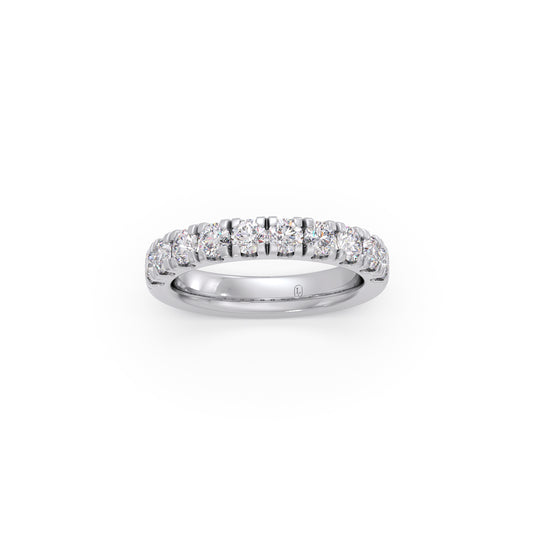 1.00ct Half Eternity Prong Diamond Band - White