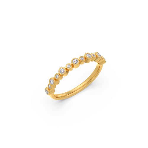 0.22ct Half Eternity Bezel Diamond Band