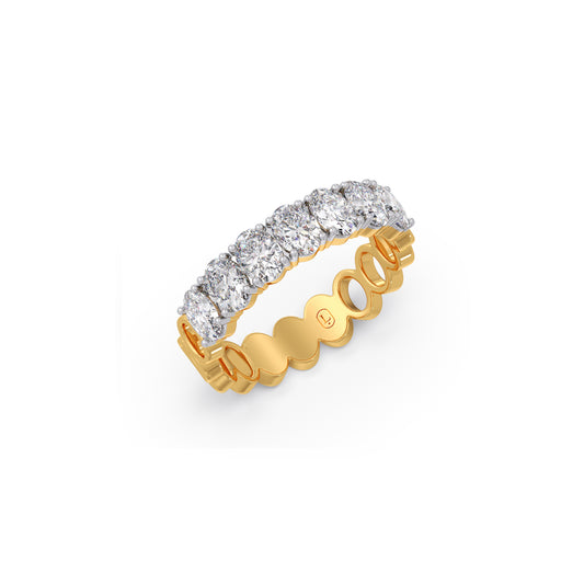 Half Eternity Oval Diamond Band 1.43Ct - Yellow