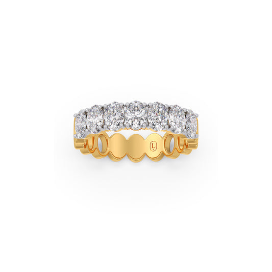 Half Eternity Oval Diamond Band 1.43Ct - Yellow