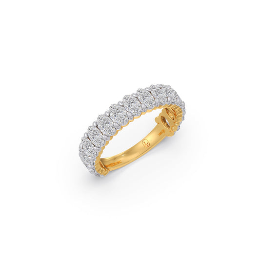Half Eternity Oval Diamond Band 1.50Ct - Yellow