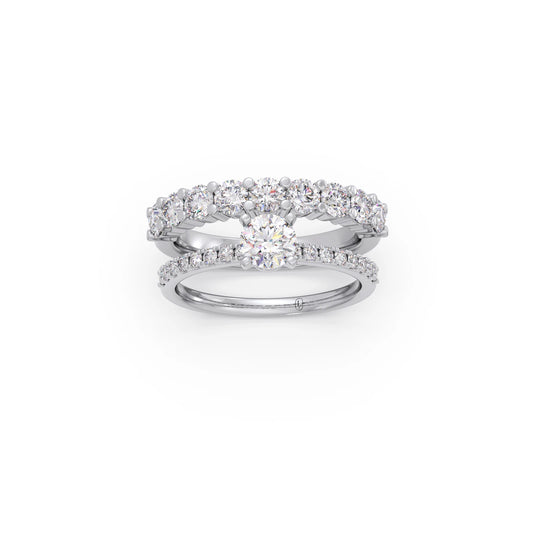 1.71ct Round Diamond  Stackable Ring - White