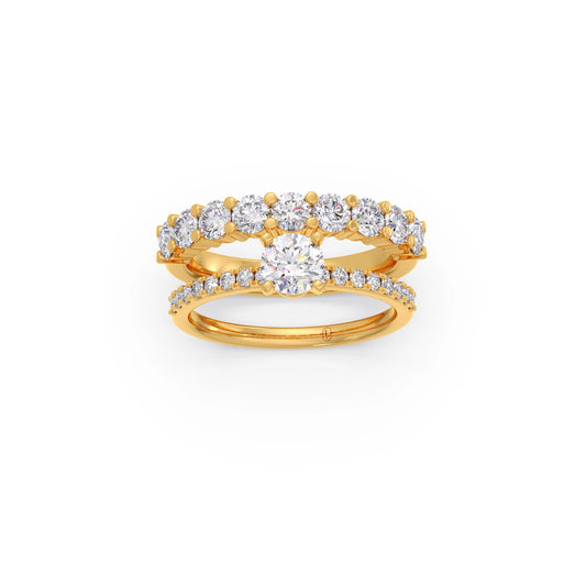 1.66ct Round Diamond Prong Stackable Ring - Yellow