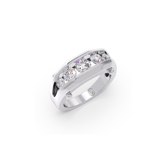Titan Round Men's Diamond Ring - White