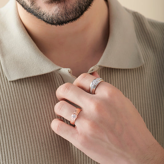 Classic Men's Round Diamond Ring - MH