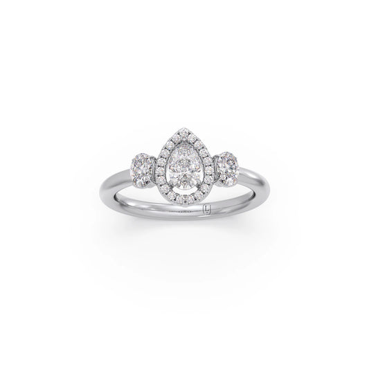Elegance Trilogy Diamond Ring - White
