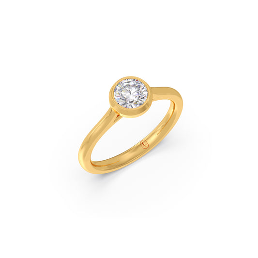 Classic Round Diamond Ring - Yellow