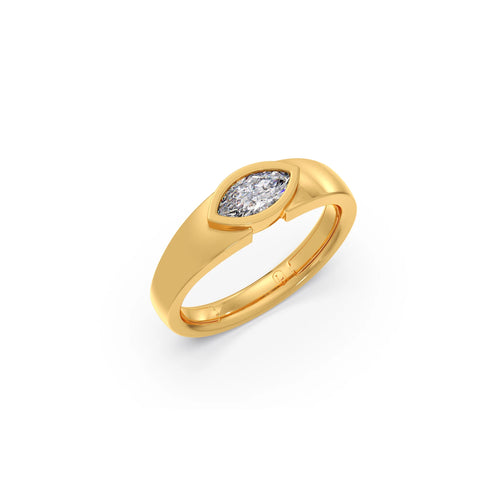 0.5 ct Bezel Marquise Solitaire Ring