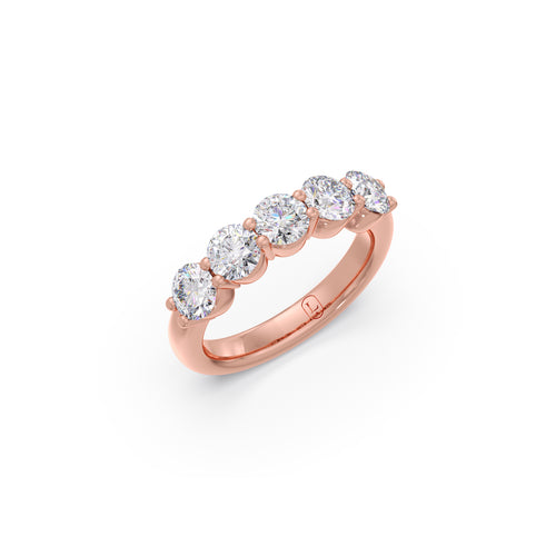 Round Diamond Anniversary Band