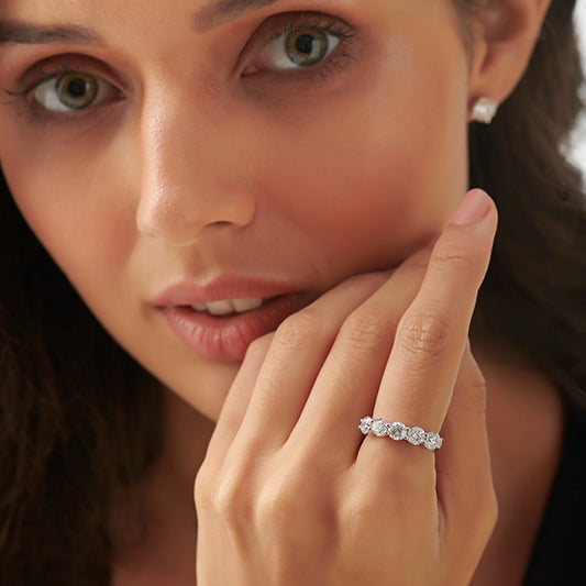 Round Diamond Anniversary Band - MQ