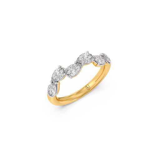 Pear Cut Diamond Half Eternity Ring