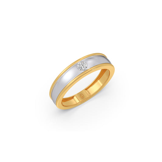 Equinox Diamond Mens Ring - Yellow