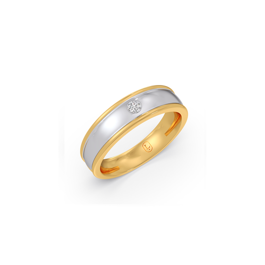 Equinox Diamond Mens Ring - Yellow