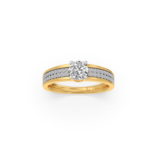 0.73 ct Parisian Round Diamond Solitaire Ring - Yellow