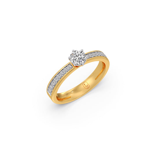 The Round Timeless Spark Diamond Ring - Yellow