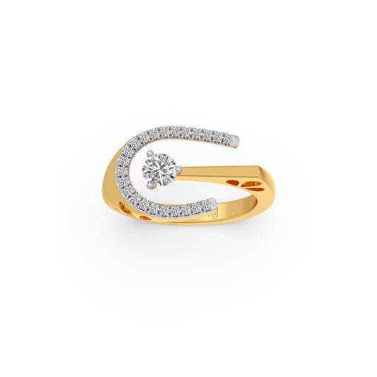 Wrap-Around Diamond Ring - Yellow