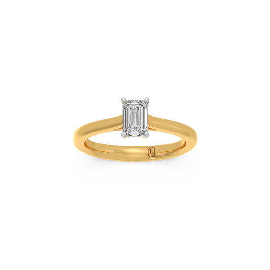 Legacy Emerald Solitaire Ring - Yellow