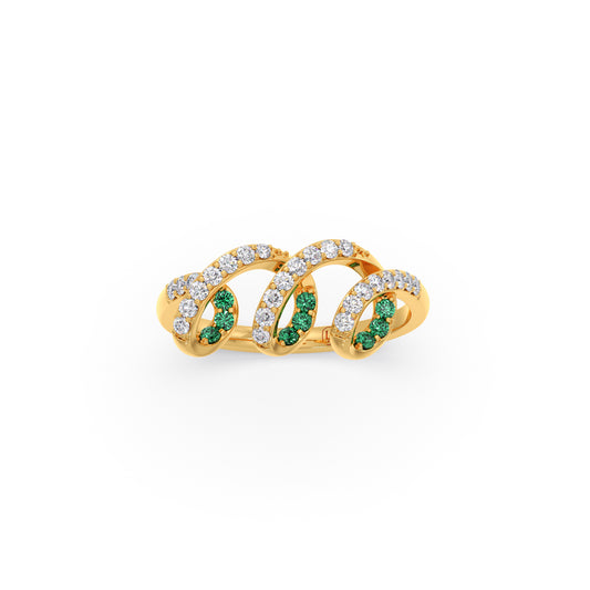 Verdant Twirl Diamond Ring - Yellow