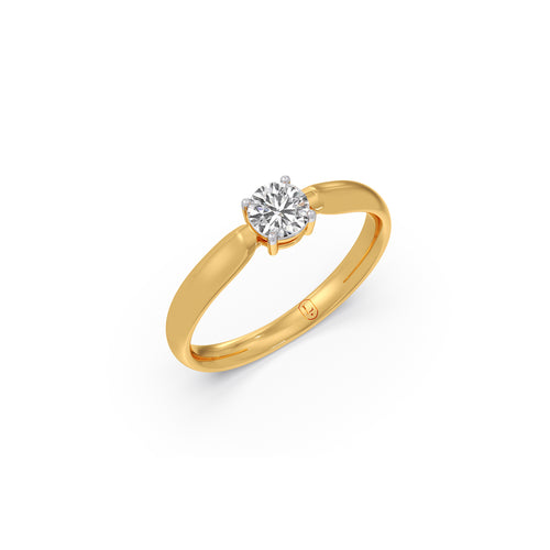 Modern Round Solitaire Ring