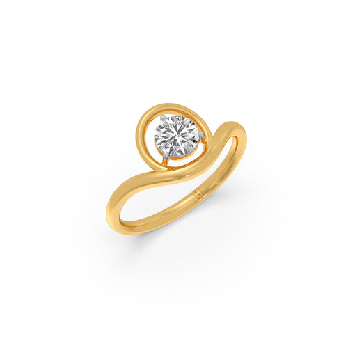 Modern Prong Set Round Solitaire Ring 