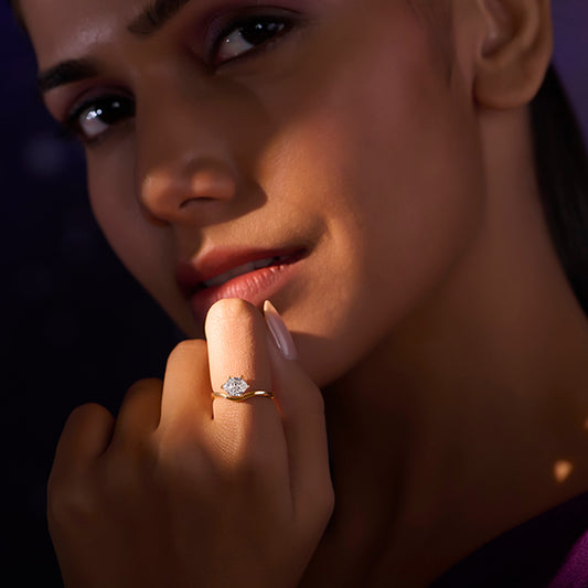Hexa Solitaire Diamond Ring - MQ