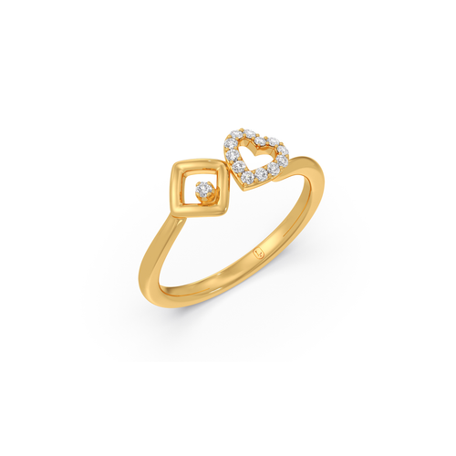 Heart And Halo Diamond Ring