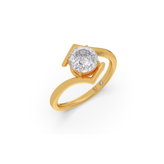 Portuguese Solitaire Bypass Rings - Yellow