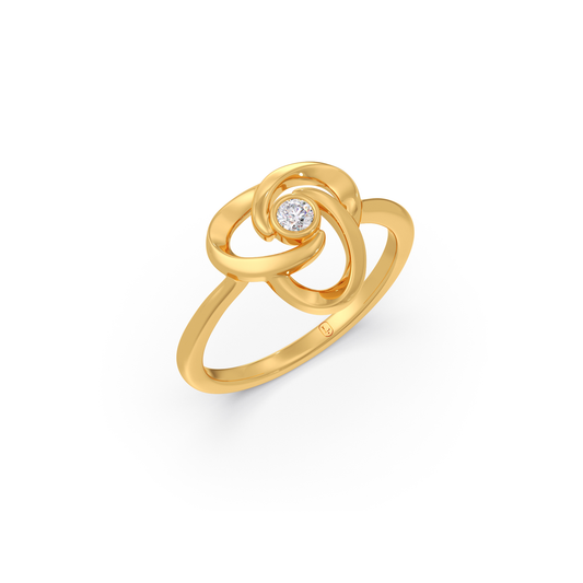 Facet Flora Diamond Ring - Yellow